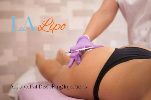 Woman having fat dissolving injections Greater London (Richmond upon Thames) on thighs