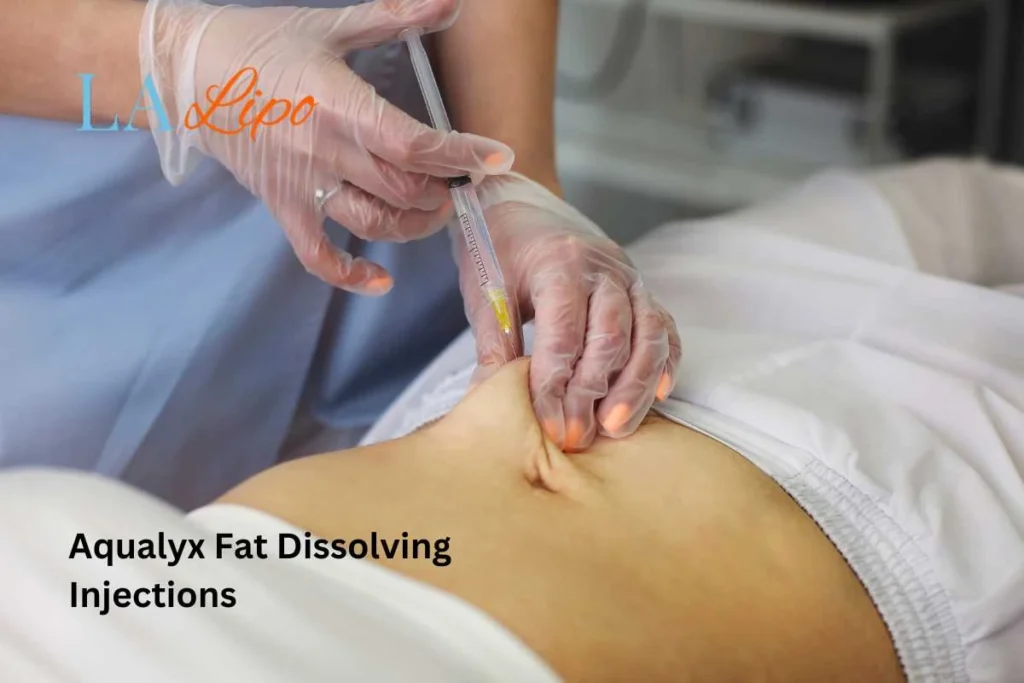 woman having fat dissolving injections Greater London (Richmond upon Thames) in the stomach