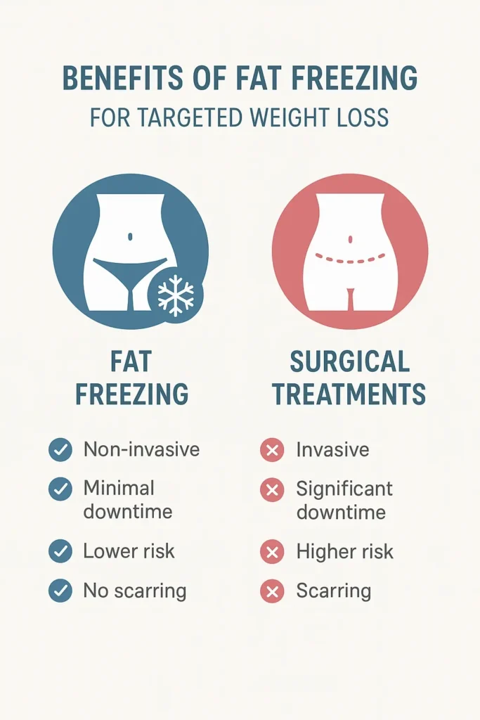 graphic showing the benefits of fat freezing Greater London (Richmond upon Thames)