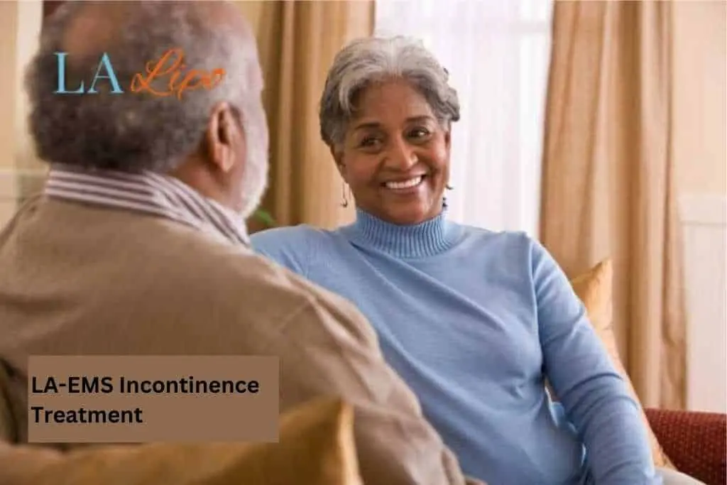 Couple sat smiling at each other - LA-EMS treatment Greater London (Richmond upon Thames)