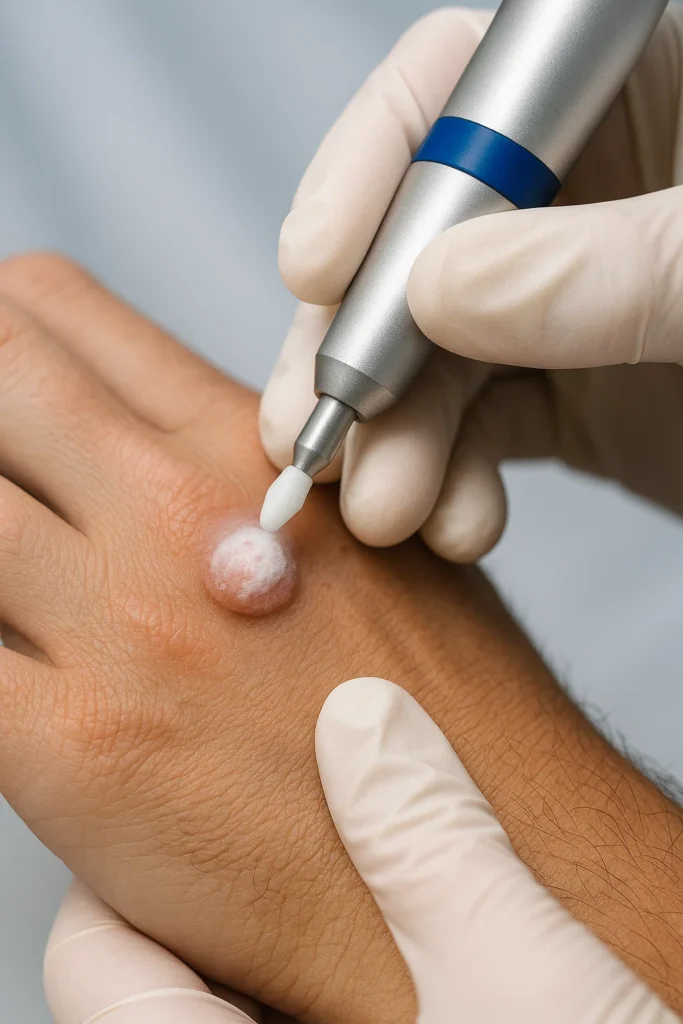 example of wart removal Greater London (Richmond upon Thames) using cryopen