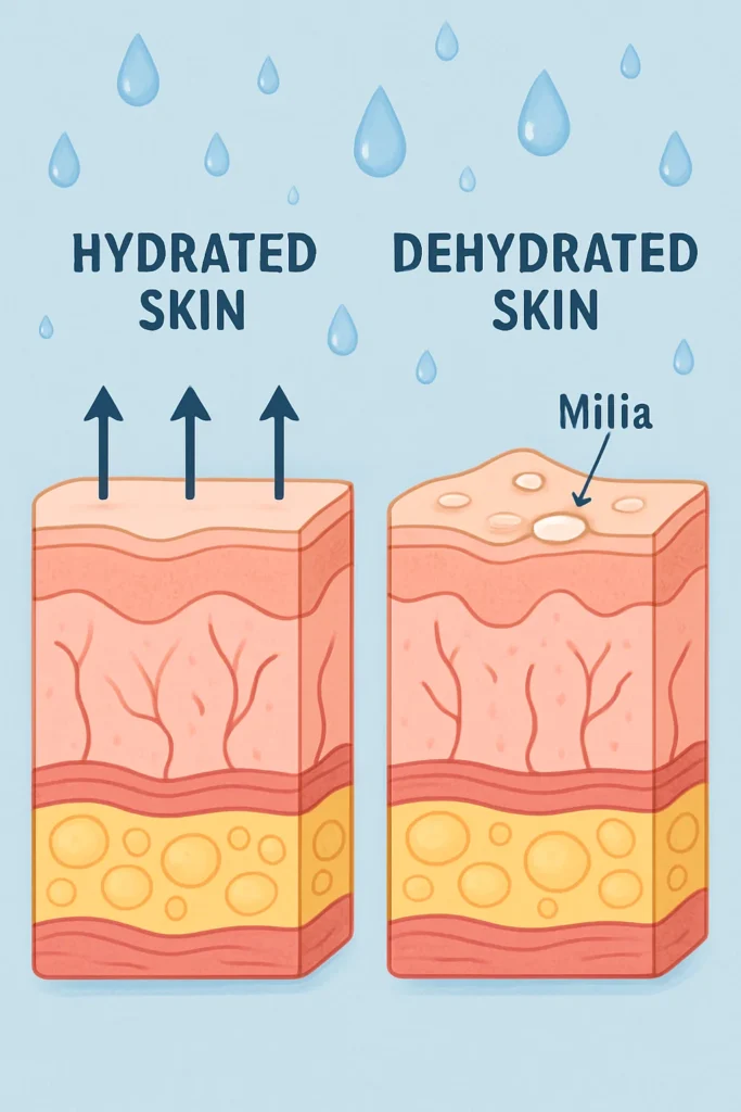 The importance of hydration and milia production Greater London (Richmond upon Thames)