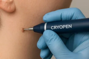 Person receiving skin tag removal Greater London (Richmond upon Thames)